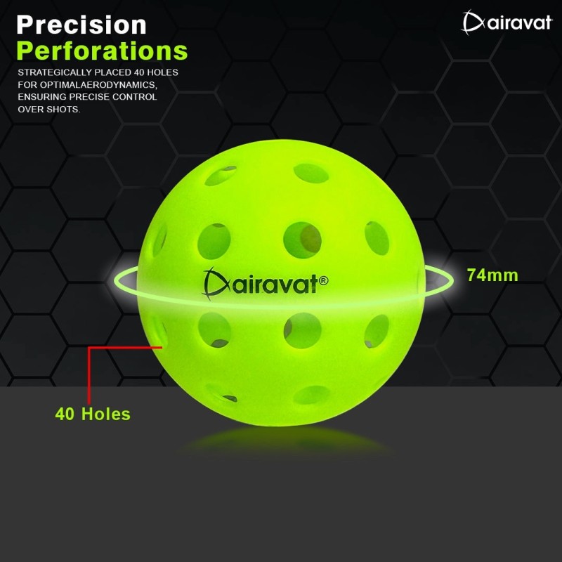 AIRAVAT 40 HOLES PICKLEBALL ( 6PCS SET ) - SportsNext Store photo 4