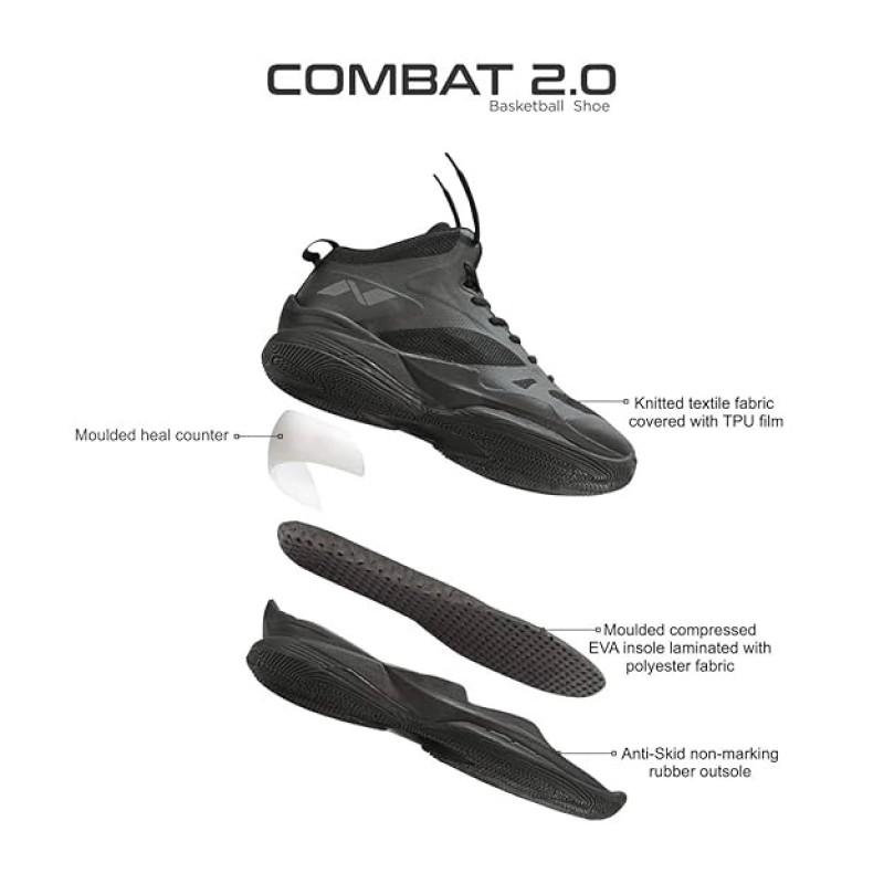 NIVIA COMBAT 2.0 BASKETBALL SHOES - SportsNext Store photo 3