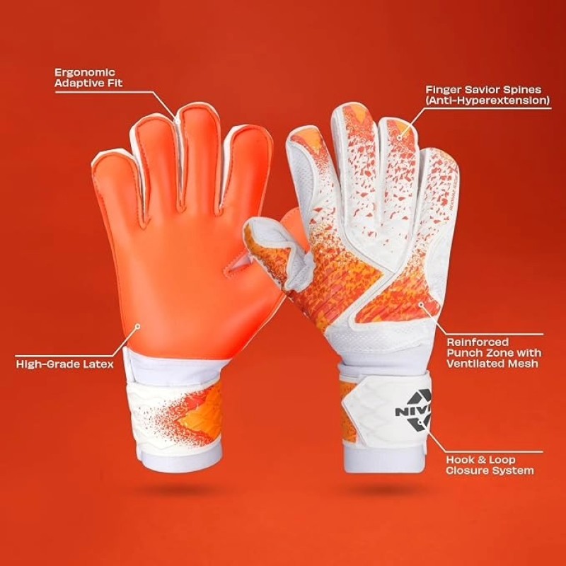 NIVIA FINGER SAVIOUR GOALKEEPER GLOVES - SportsNext Store photo 2