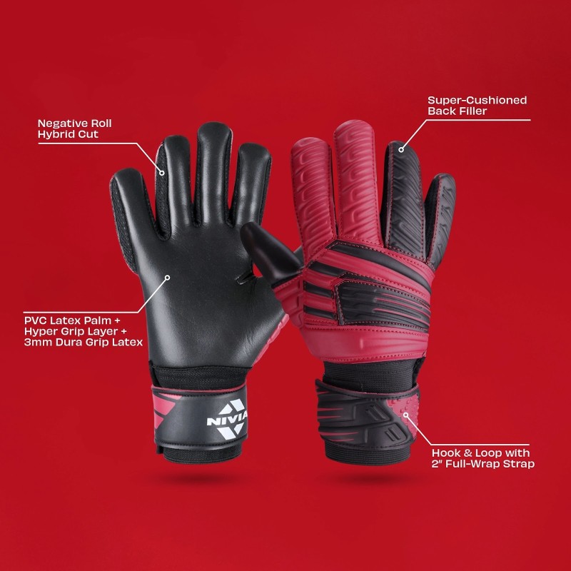 NIVIA RAPTOR TORNADO GOALKEEPER GLOVES - SportsNext Store photo 2