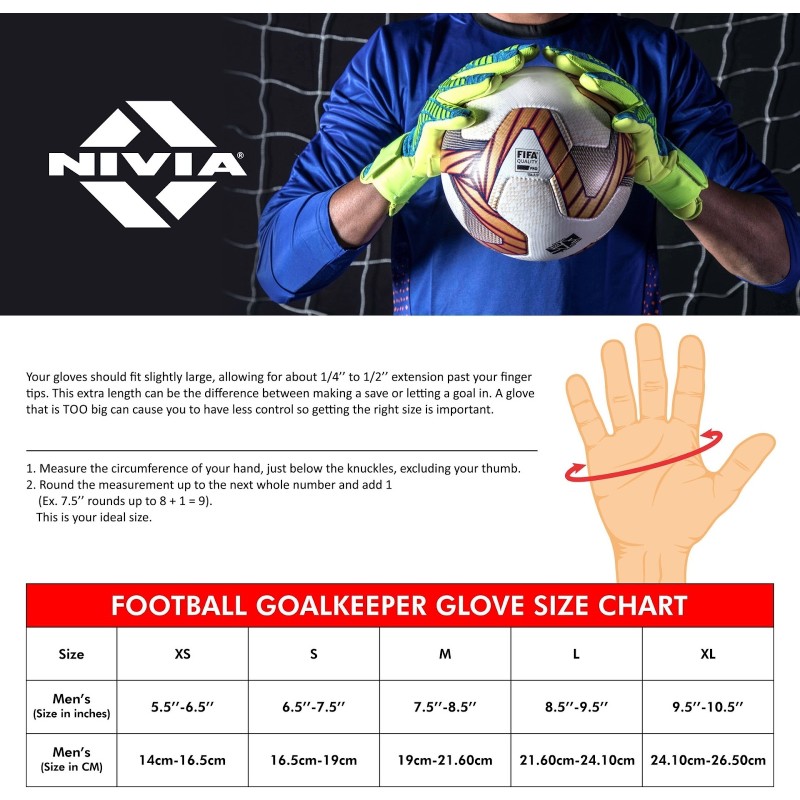 NIVIA RAPTOR TORNADO GOALKEEPER GLOVES - SportsNext Store photo 5