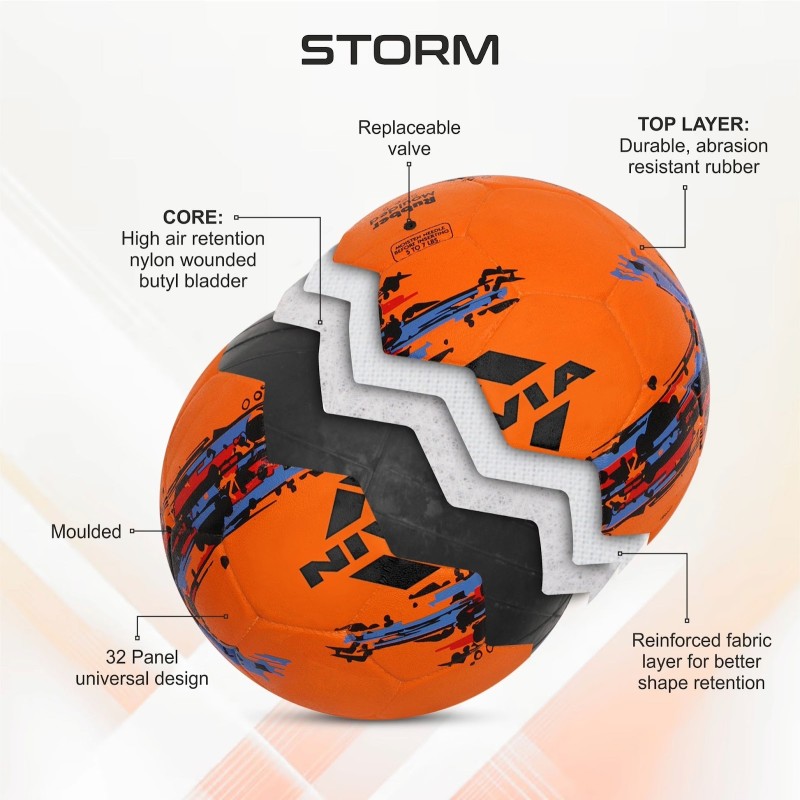 NIVIA STORM 5 FOOTBALL - SportsNext Store photo 4